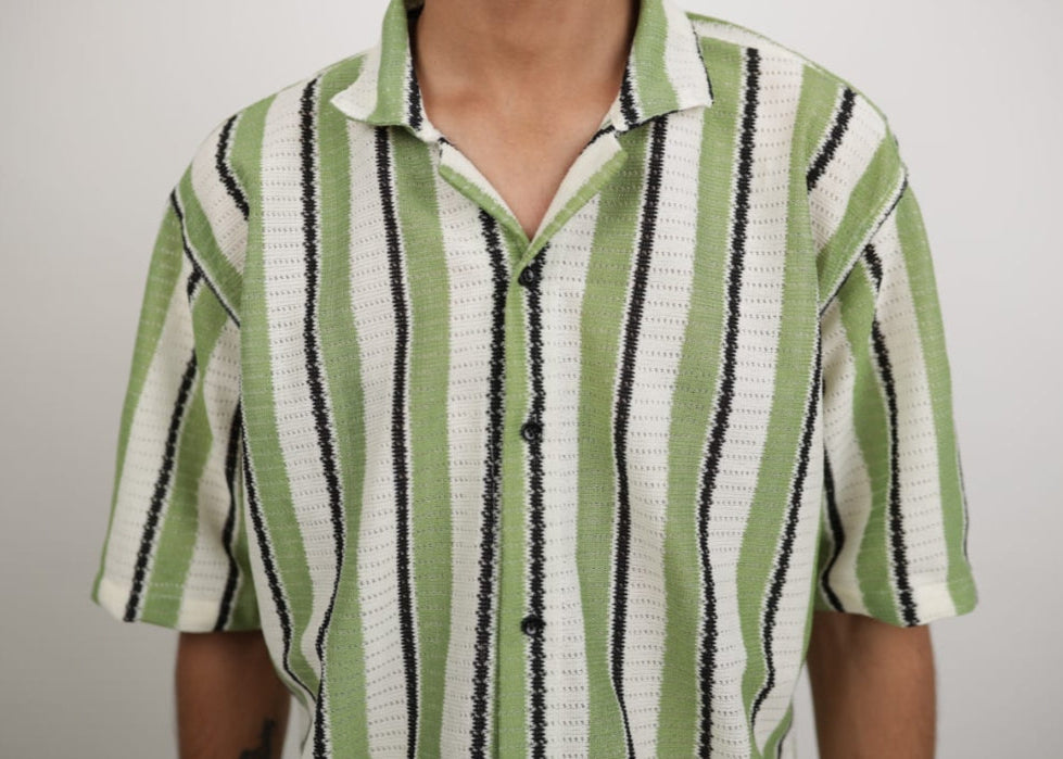 Men Relaxed Fit Striped Casual Shirt LOVENOCH