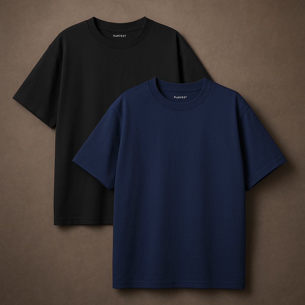 pack of 2 - 260GSM OVERSIZED T-shirt combo LOVENOCH