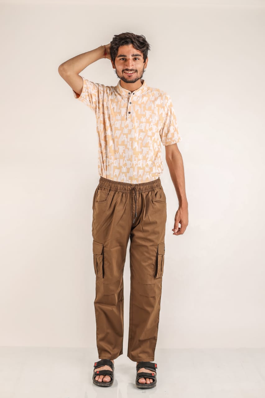 Relaxed Fit Cargo Pants KHAKI for LOVENOCH
