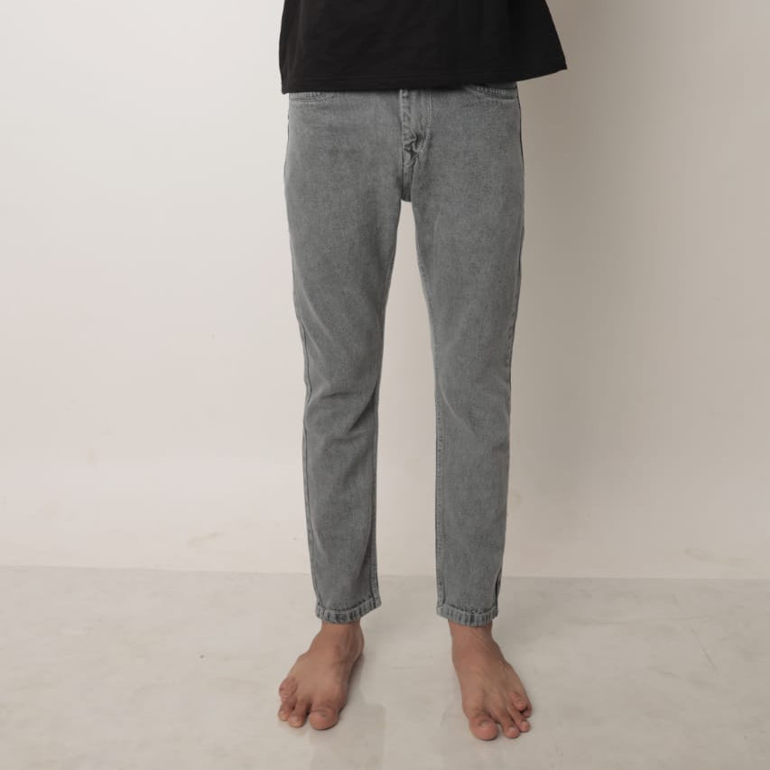 Classic Slim-Fit Grey Denim Jeans