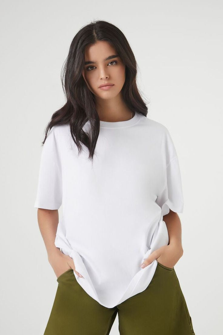 100% Pure Cotton 260GSM OVERSIZED WHITE Tshirt LOVENOCH