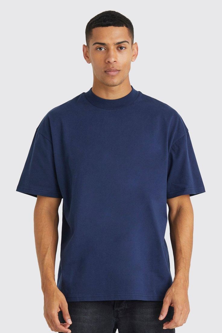 100% Pure Cotton 260GSM OVERSIZED NAVY BLUE TSHITS LOVENOCH