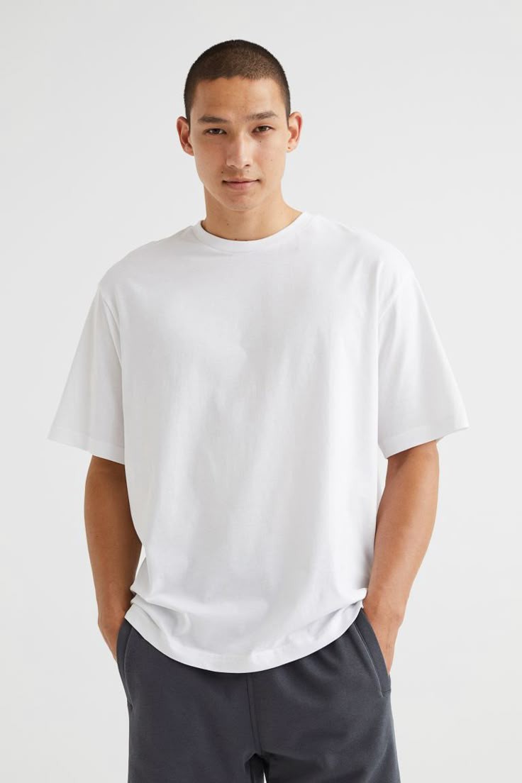 100% Pure Cotton 260GSM OVERSIZED WHITE Tshirt LOVENOCH